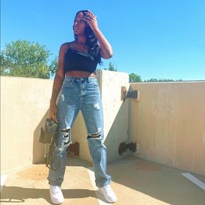 Shein distressed boyfriend jeans